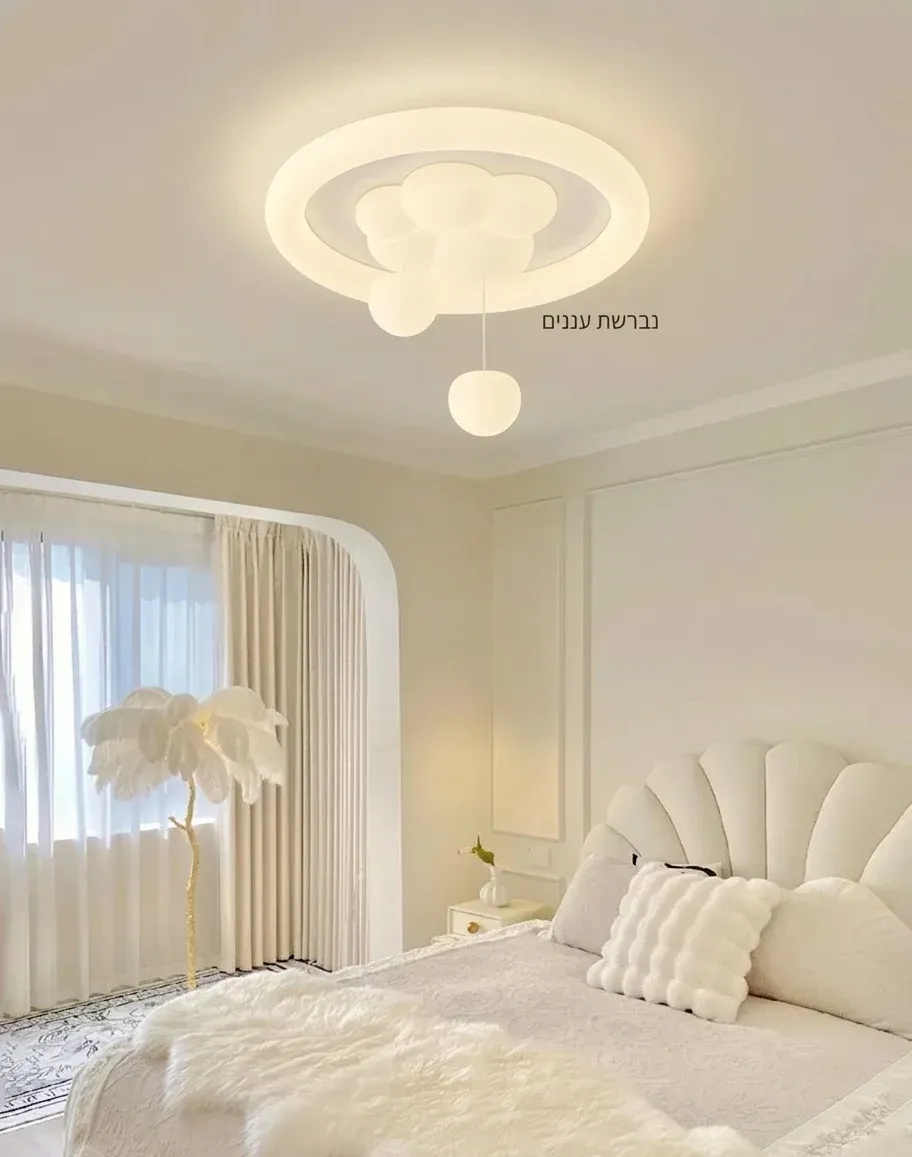 מנורת תקרה שמנת בעיצוב כף חתול