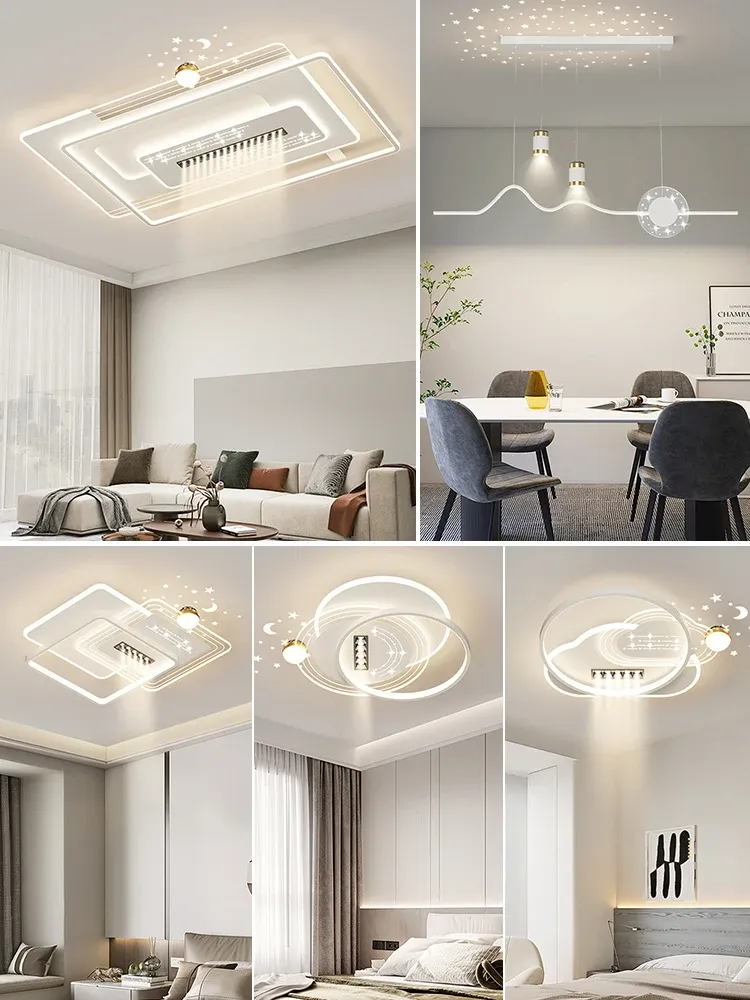 מנורת תקרה ענן כוכבים לבנה דימרית לחדר ילדים