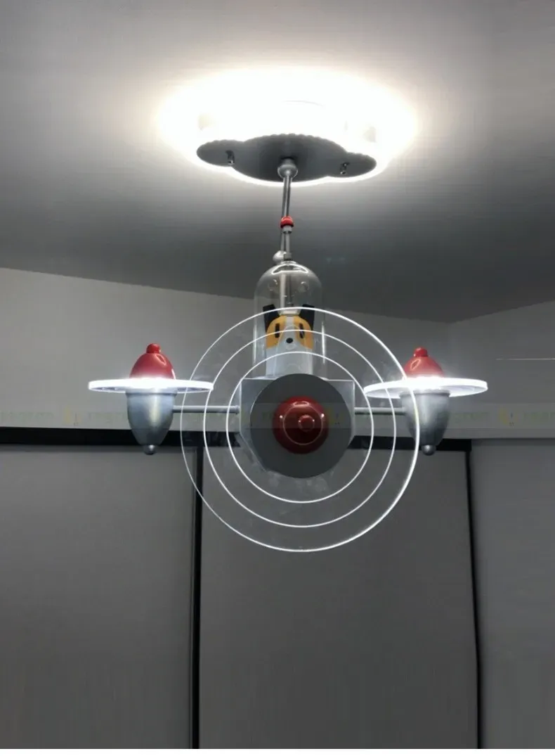 מנורת תקרה מטוס כסופה לד עם 3 מוקדי אור