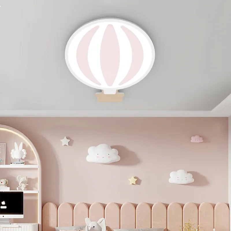 מנורת תקרה בלון פורח ורוד לד לחדר ילדים