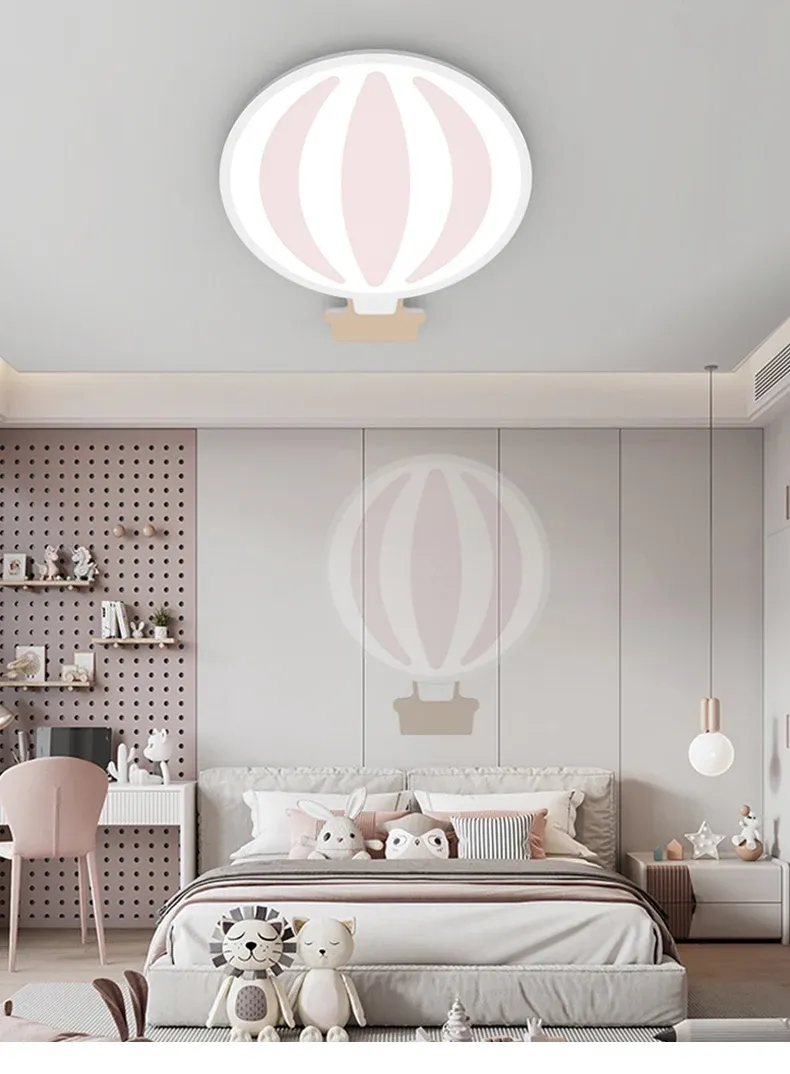 מנורת תקרה בלון פורח ורוד לד לחדר ילדים