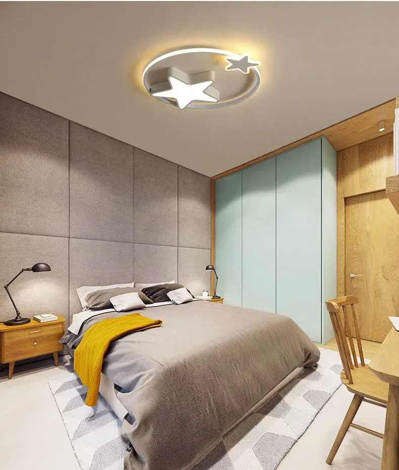 מנורת קיר כוכב לד אקרילית לחדר ילדים