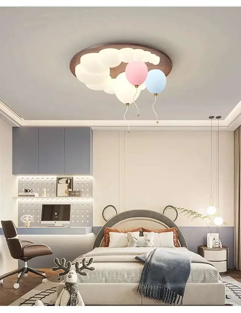 מנורת תקרה בלון כחולה לד לחדר ילדים