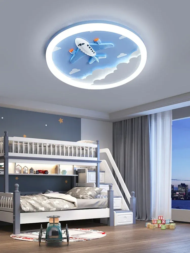 מנורת תקרה עגולה קריקטורית לד נורדית לחדר ילדים
