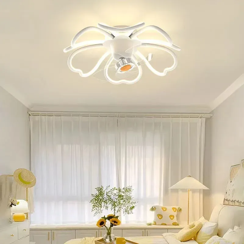 מאוורר תקרה לד שמנת דימרי עם שלט לחדרי ילדים