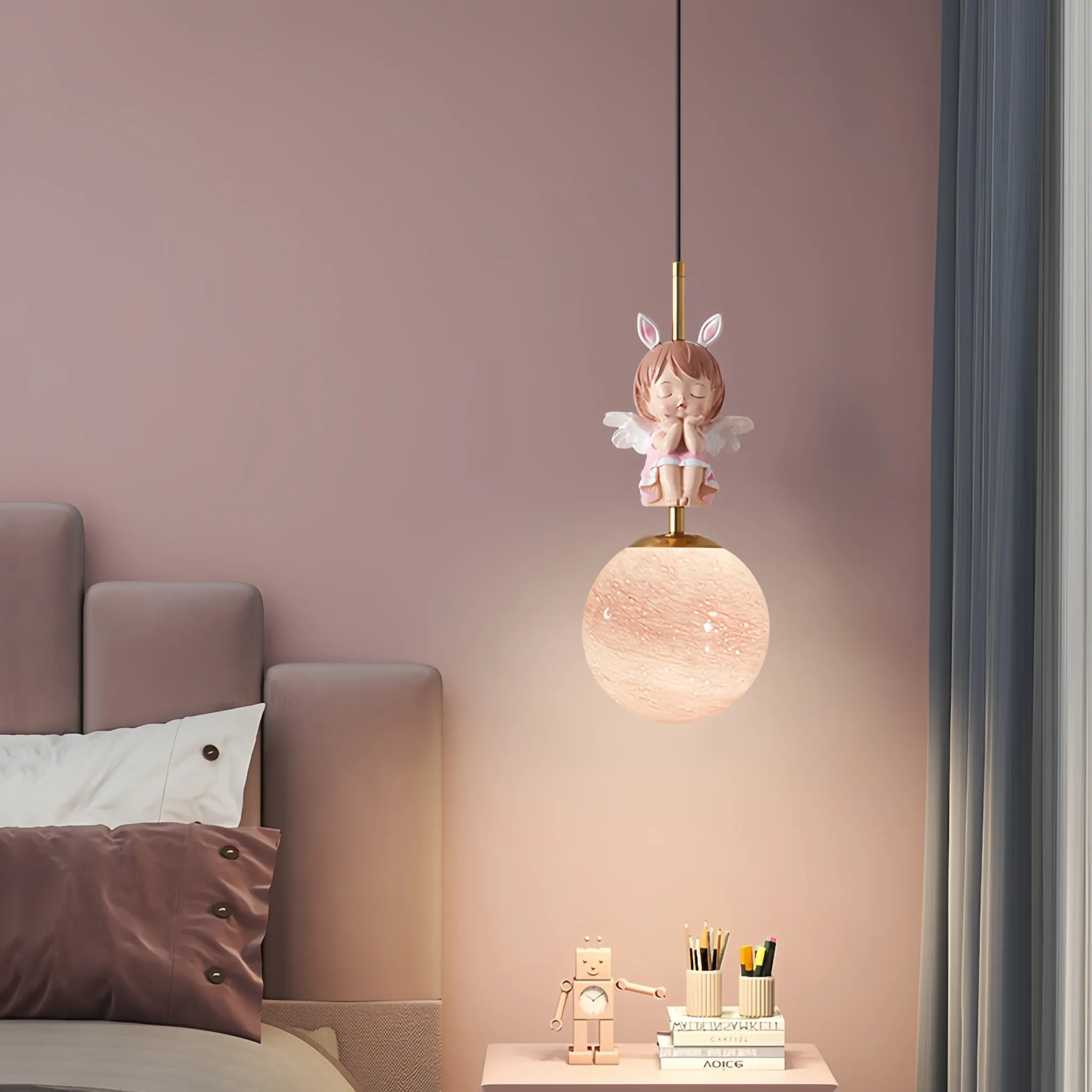 מנורת תלייה קריקטורית לד לחדר ילדות