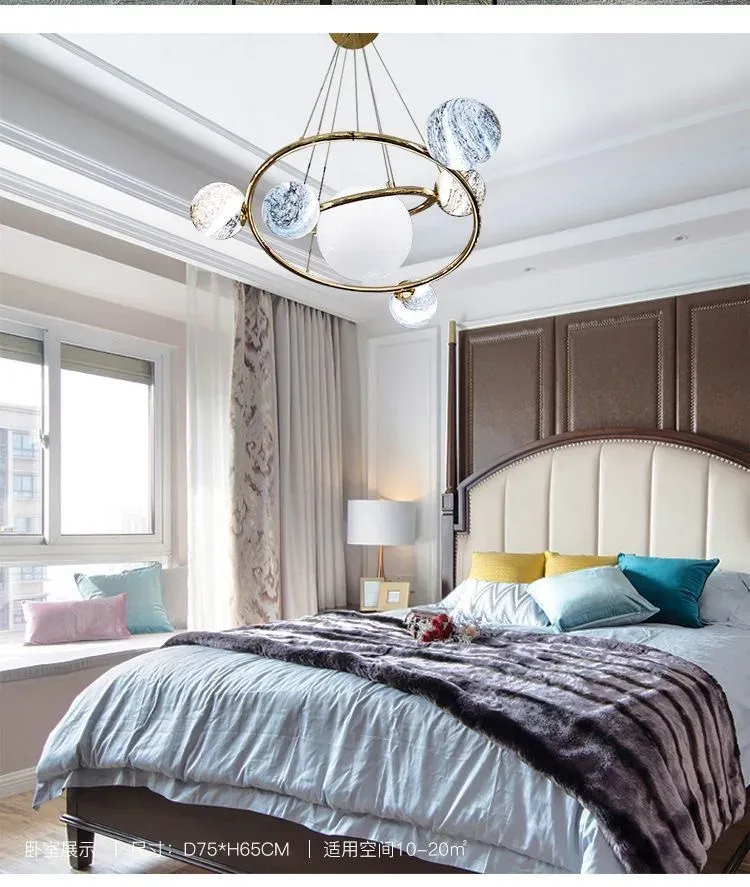 מנורת תקרה פלנטה מזכוכית שחורה לחדר ילדים