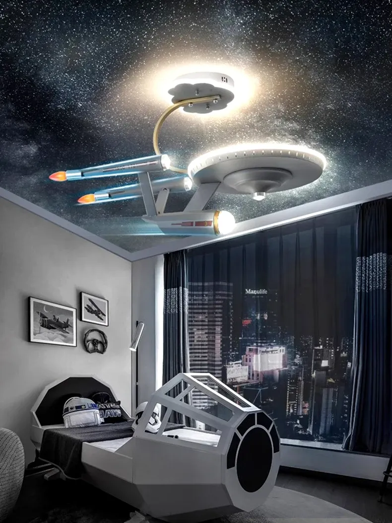 נברשת תלייה ספינת מפרש דימרית לחדר ילדים