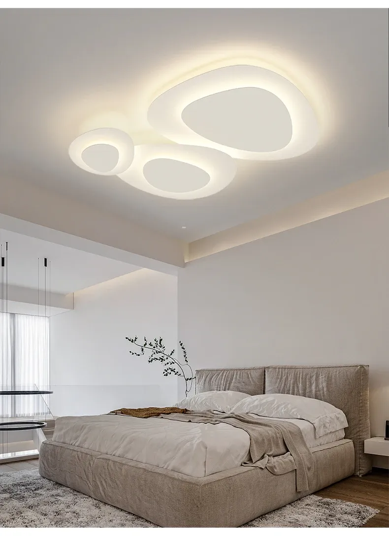 מנורת תקרה עגולה ענן לבן לד בסגנון מינימליסטי