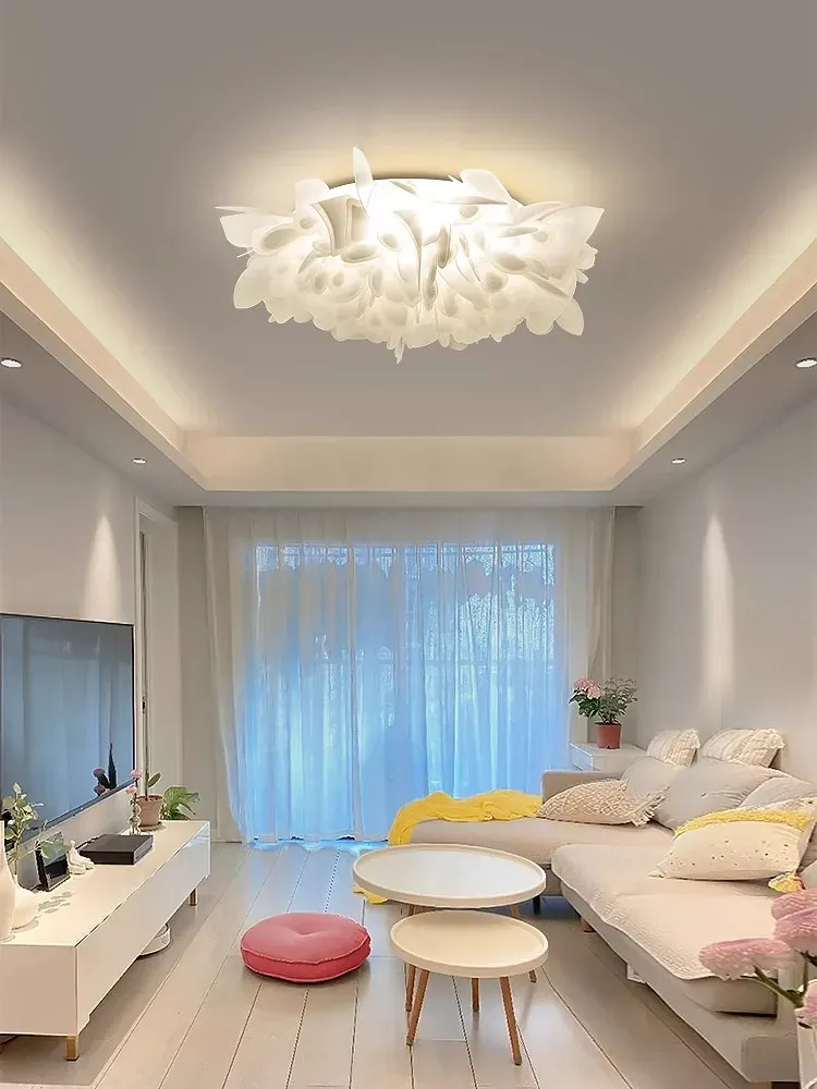 מנורת תקרה עלי כותרת עגולה דימרית לד