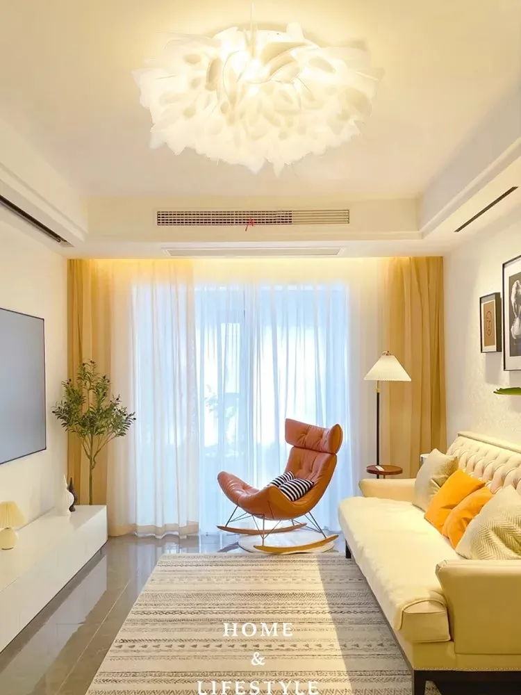 מנורת תקרה עלי כותרת עגולה דימרית לד