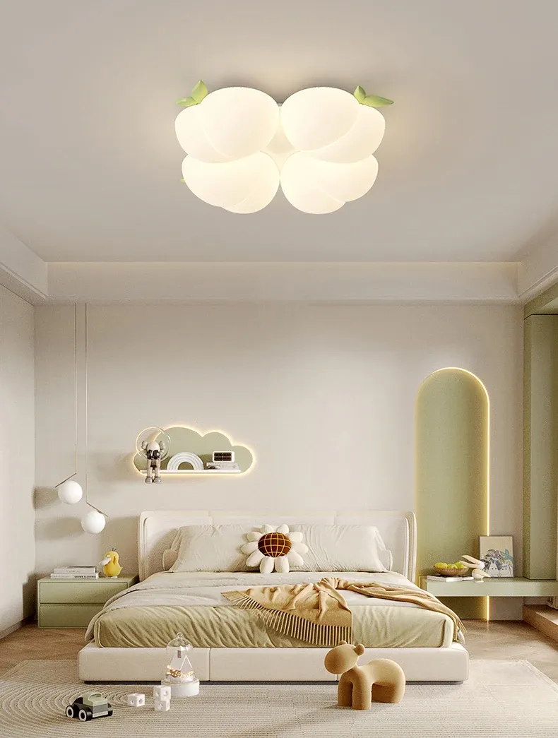 מנורת תקרה קוף ואפרסק לד לחדר ילדים