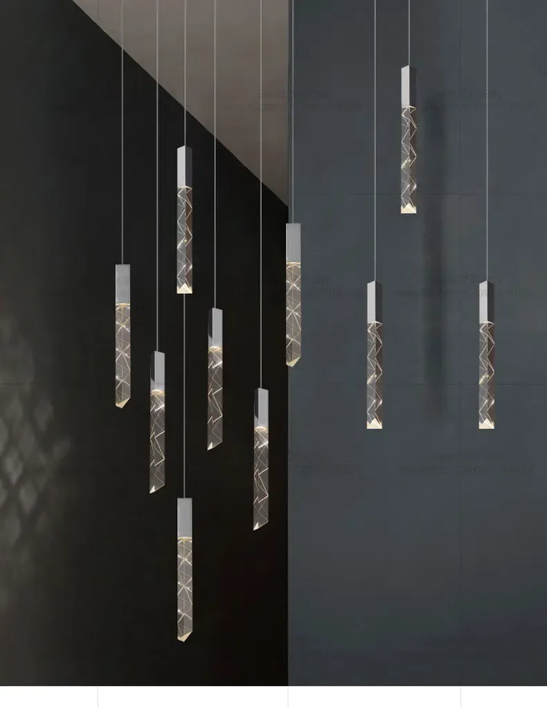 נברשת ספירלית לד רב ראשית עם שלט ועמעום