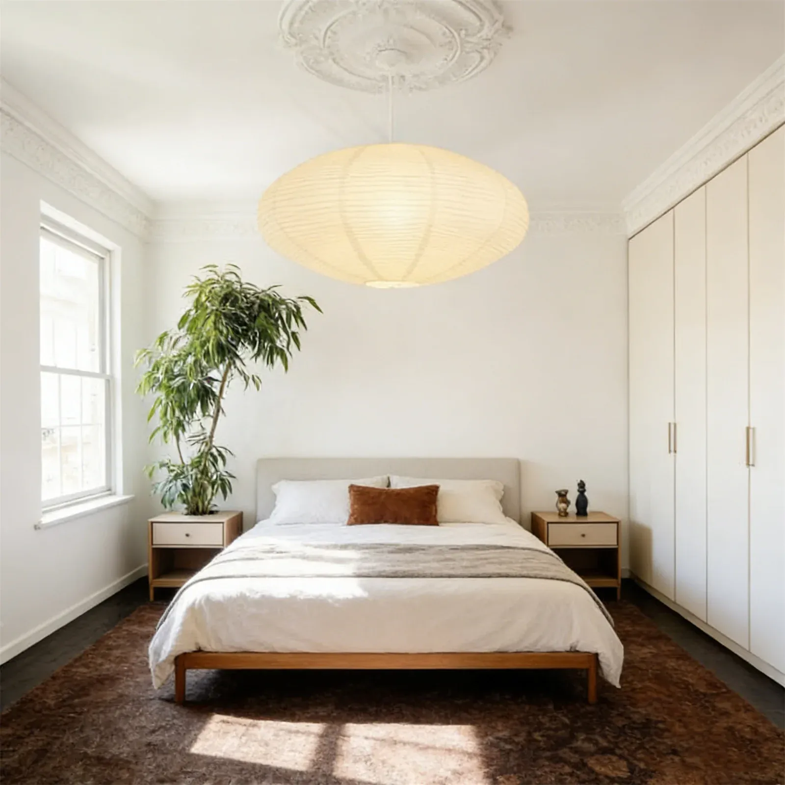 זוג אהילי נייר לבנים אובליים מתקפלים