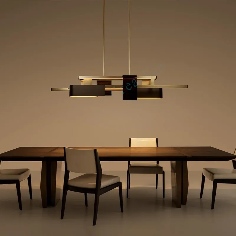 נברשת נירוסטה ליניארית עם עמעום ושלט