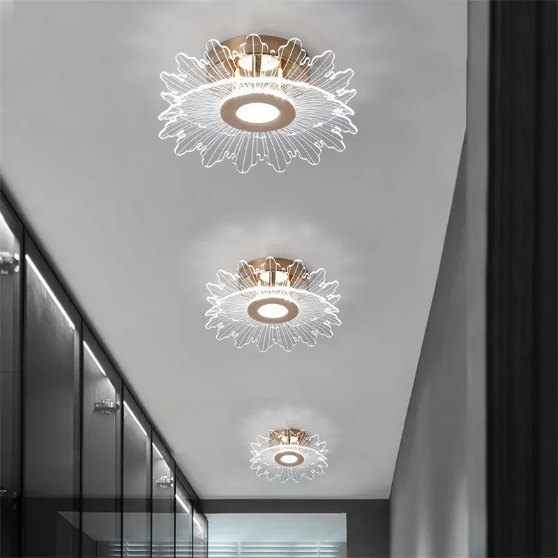 נברשת תקרה נורדית עם קריסטל וזכוכית