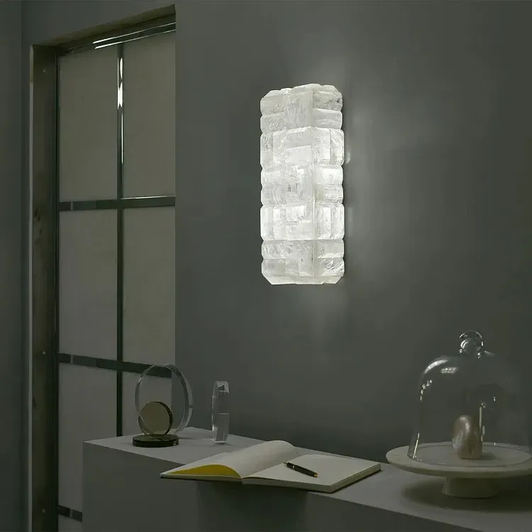 מנורת קיר קריסטל מרובעת יוקרתית