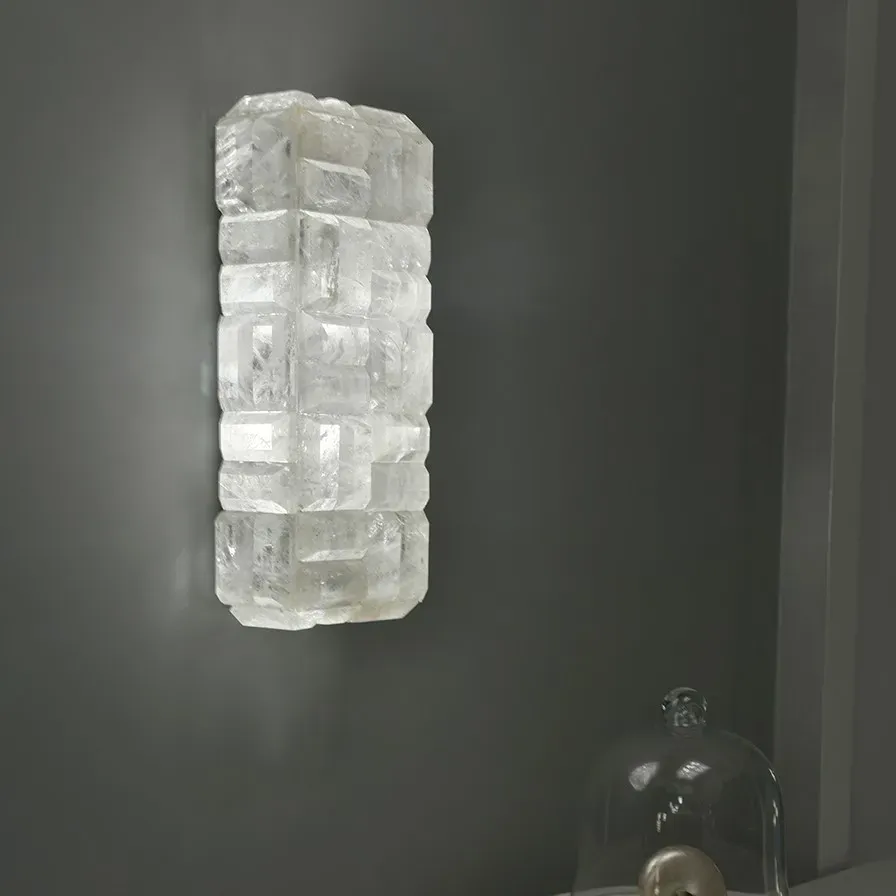 מנורת קיר קריסטל מרובעת יוקרתית