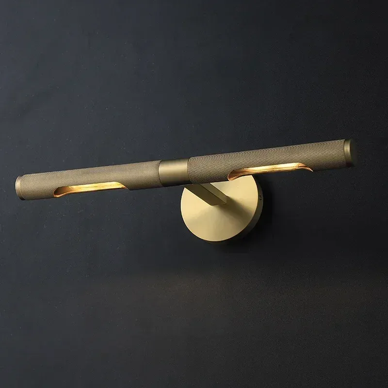 מנורת קיר פליז דו ראשית לאמבטיה בסגנון אר דקו