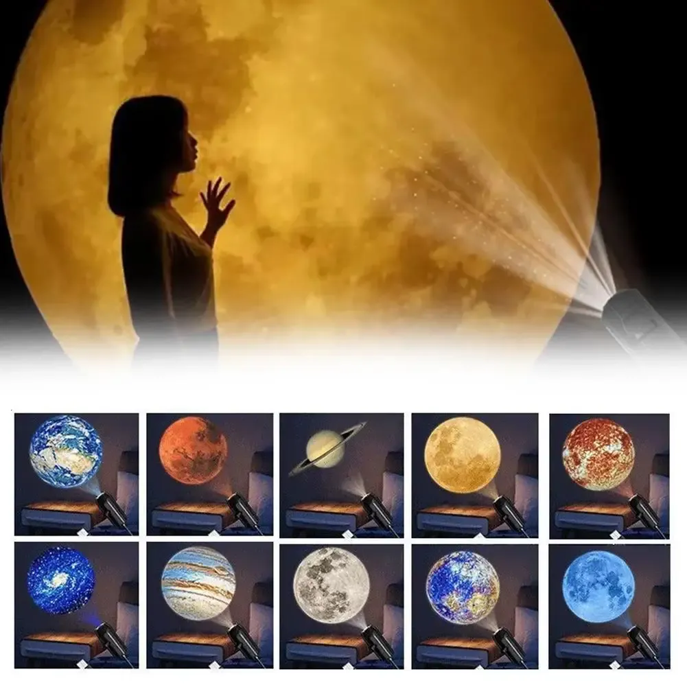 מקרן אור חללי נטען לחדר שינה