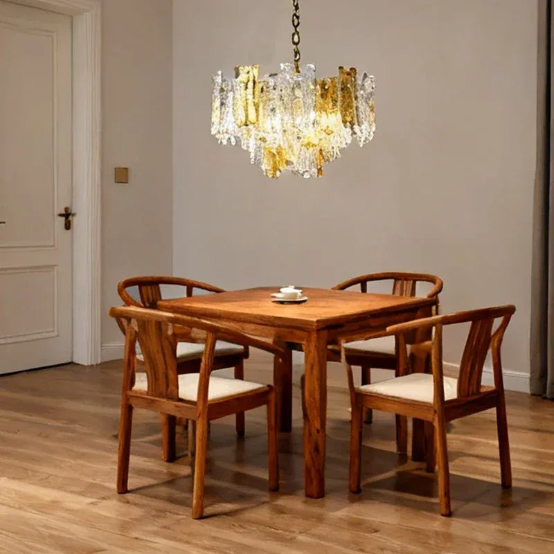 נברשת זכוכית מוראנו מודרנית עם תאורת לד