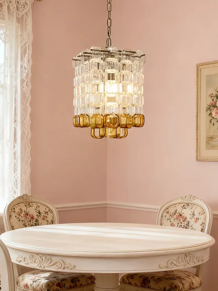 נברשת מוראנו מרובעת בסגנון צרפתי