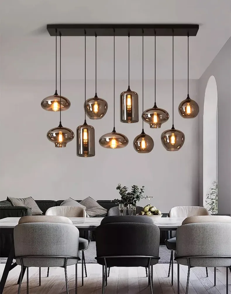 נברשת תלויה מודרנית עם תאורה חכמה למרחב מגורים