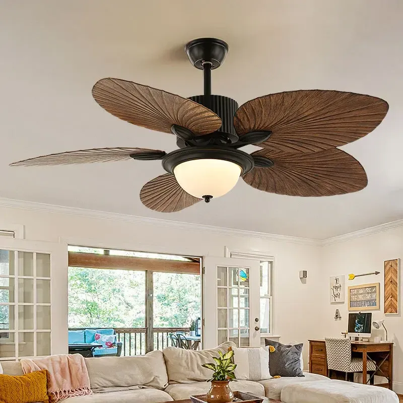 מאוורר תקרה רטרו עם גוף תאורה משולב