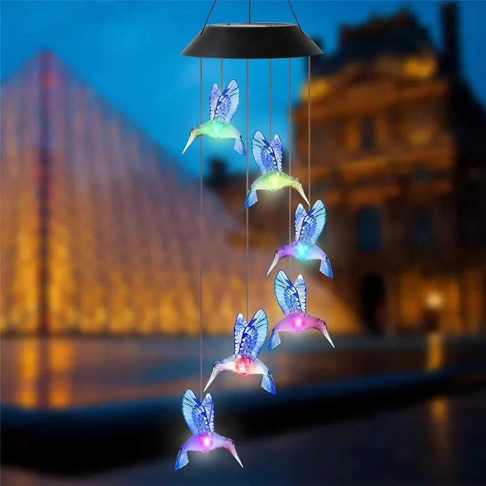 פעמון רוח סולארי יונק דבש לגינה