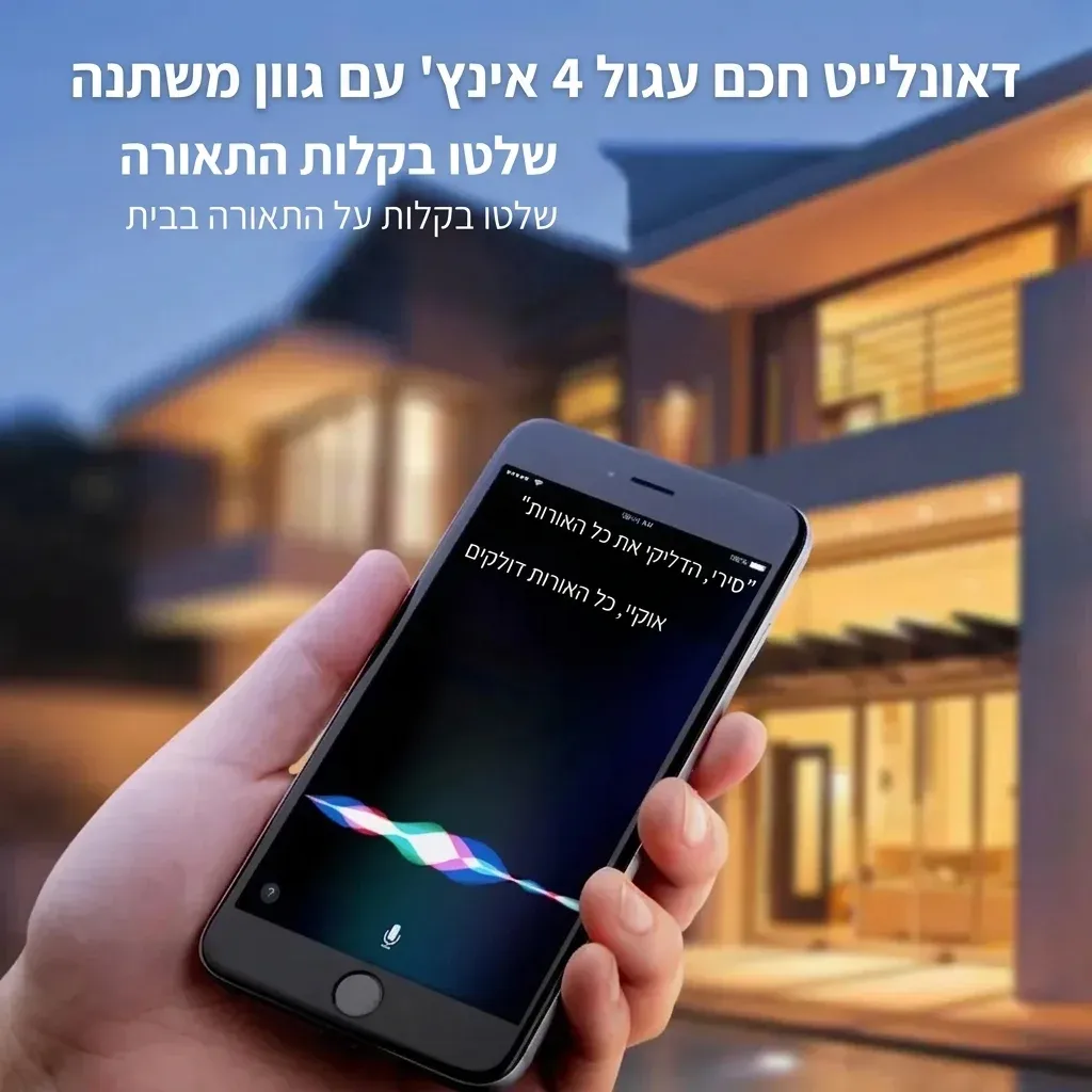 דאונלייט חכם עגול 4 אינץ' לבן