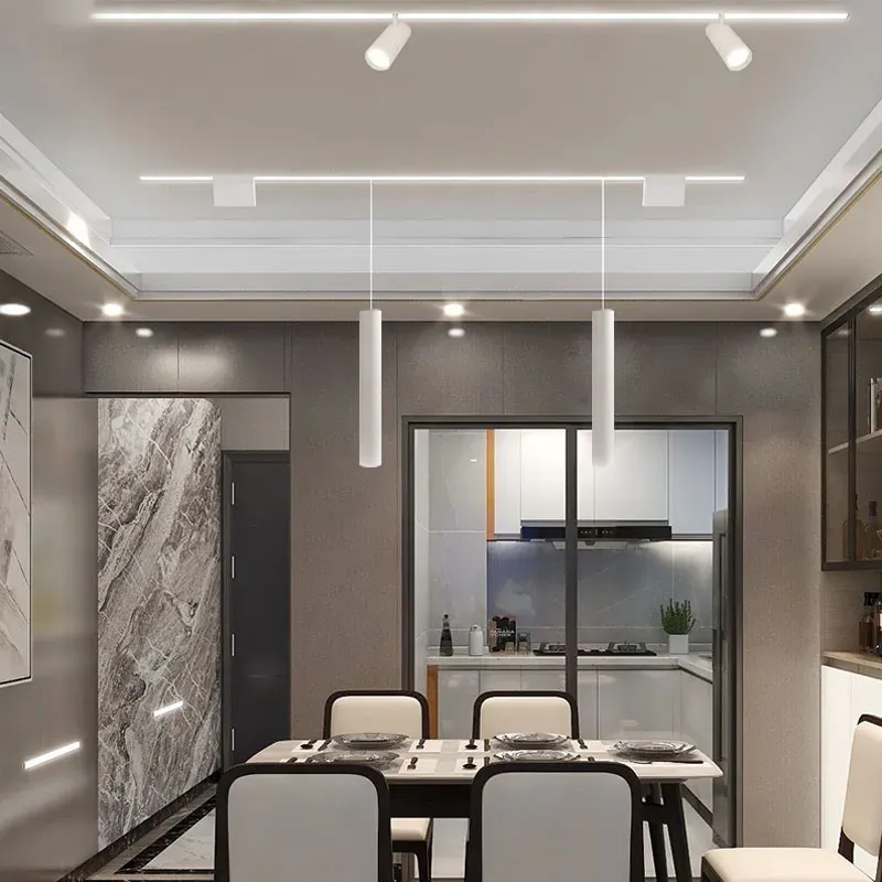 ספוט מסילה מגנטי חכם לבן עם תאורה ממוקדת