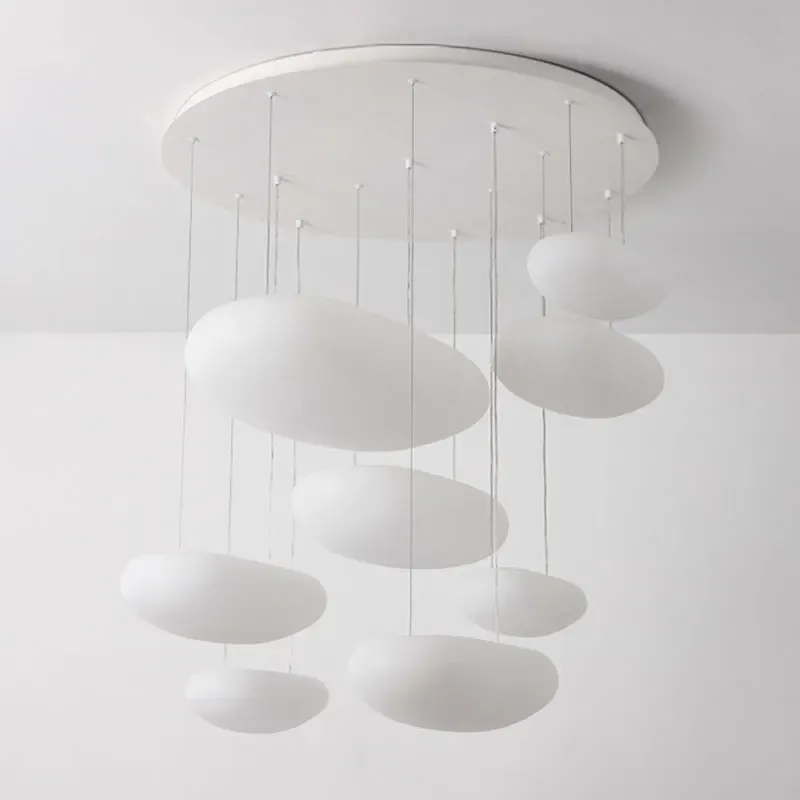 תליית לד מודרנית מעוגלת עם עמעום ושלט