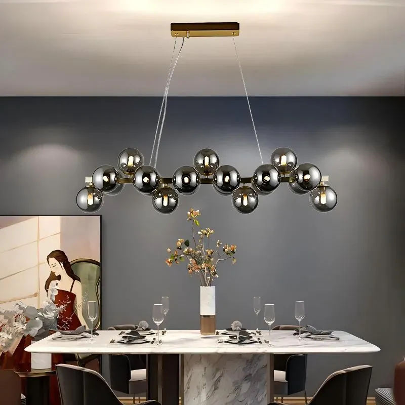 נברשת זכוכית מודרנית 19 ראשים