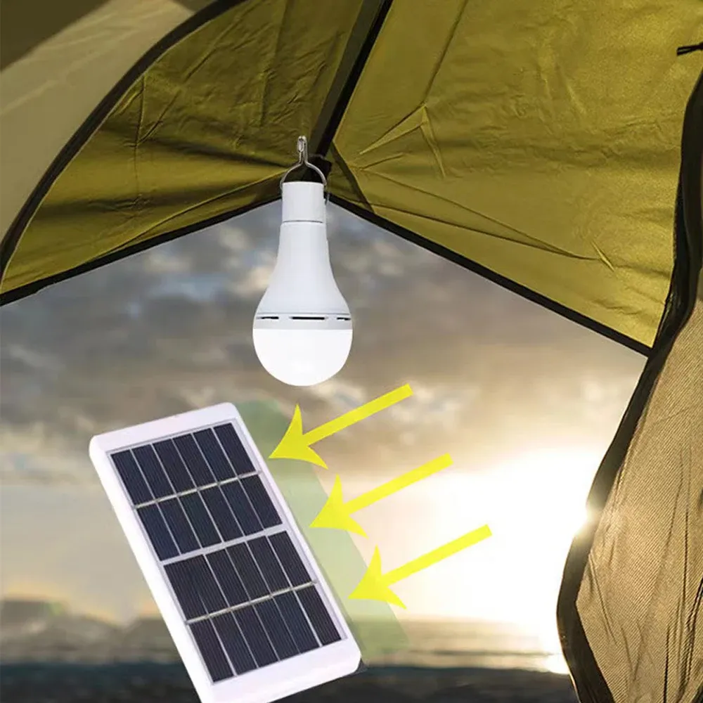 מנורת חירום סולארית תלויה עם טעינת USB