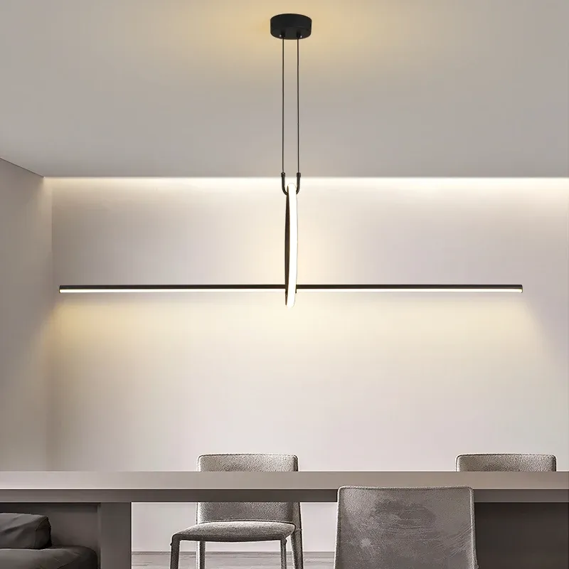 נברשת תלייה מינימליסטית דימרית עם שלט