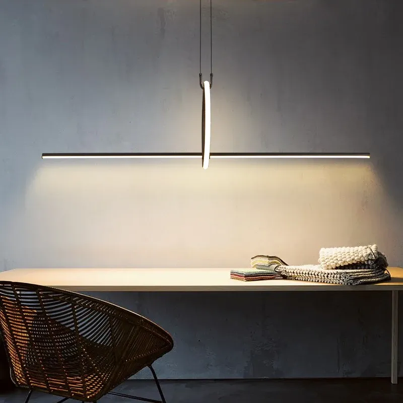 נברשת תלייה מינימליסטית דימרית עם שלט