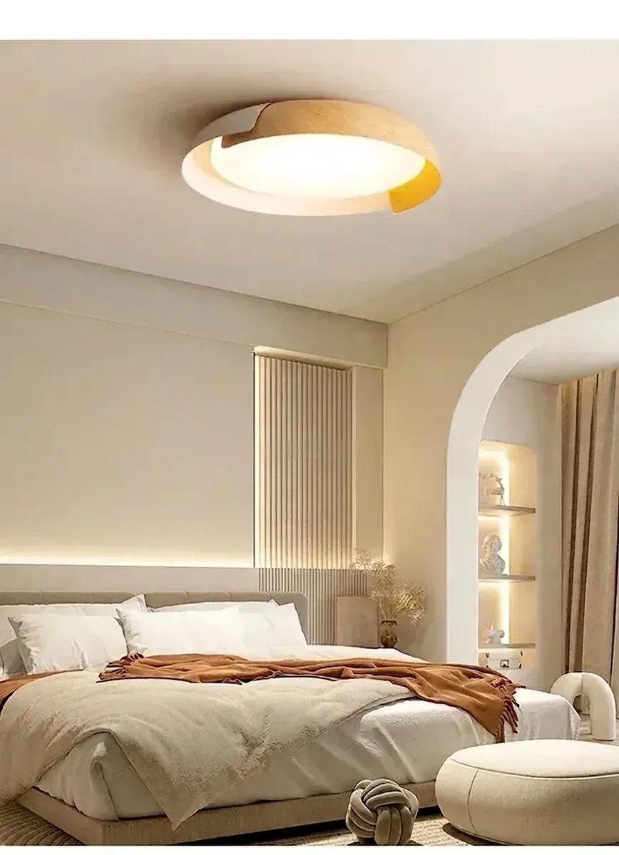 מנורת תקרה נורדית דו שכבתית נקייה