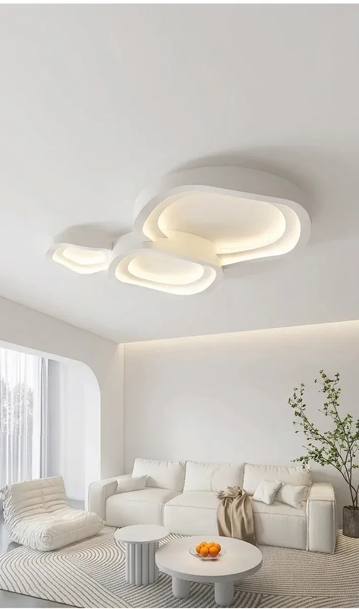 מנורת תקרה עגולה לד לבנה מודרנית