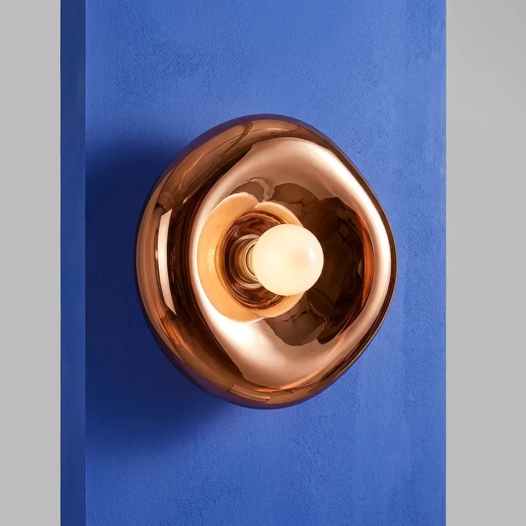 מנורת קיר נורדית נחושת מבריקה