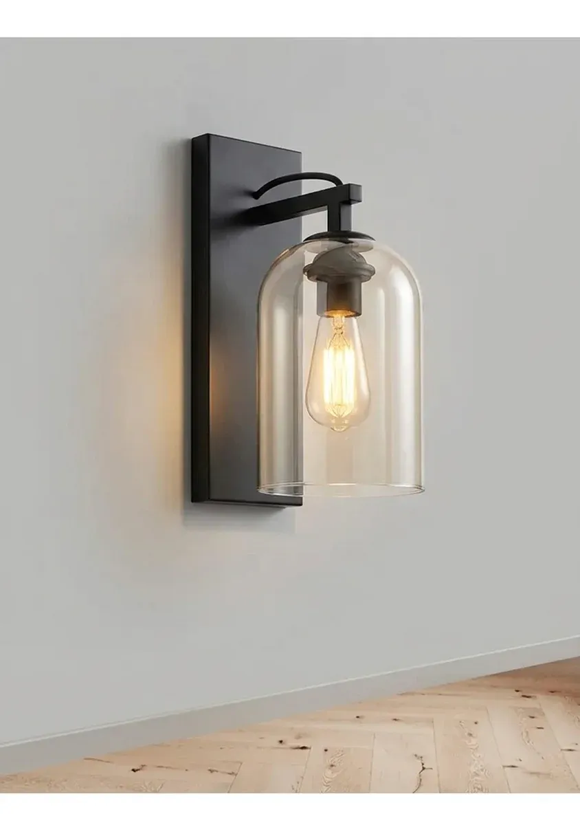 מנורת קיר ויטראז' אר דקו שחורה