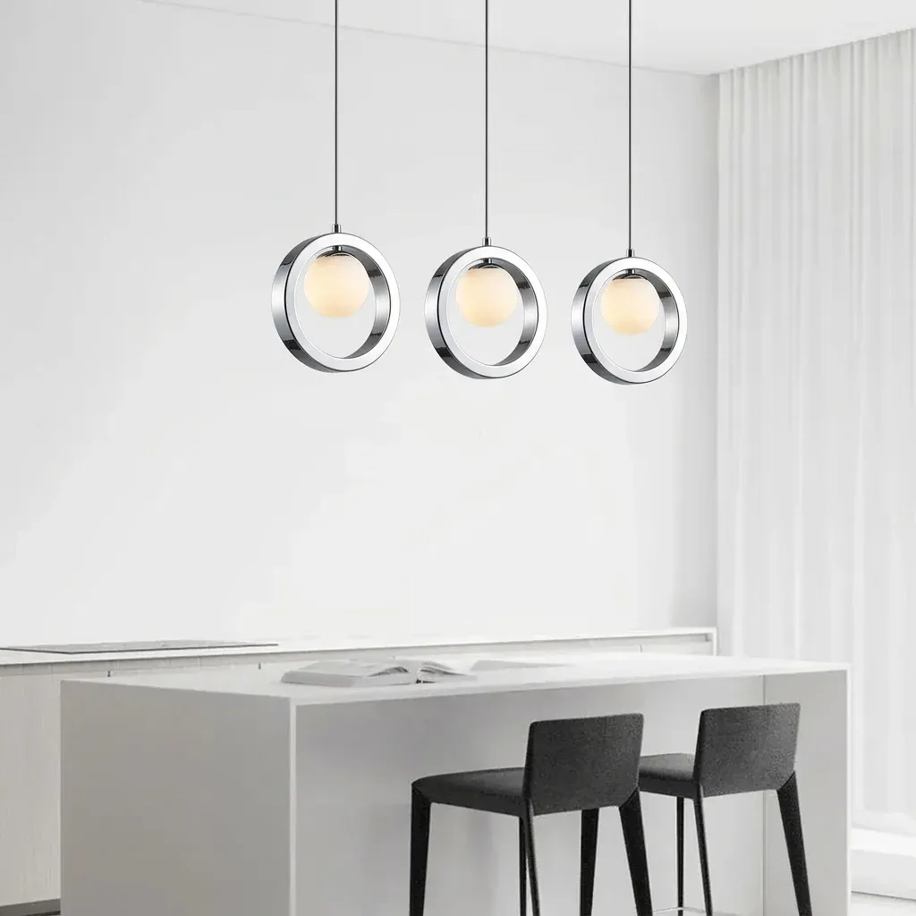 מנורה תלויה זכוכית כדורית מודרנית מנויקס