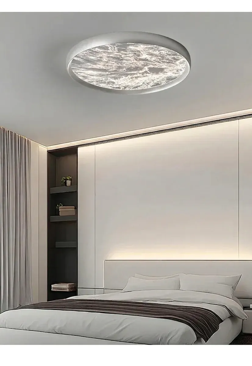 מנורת תקרה לד עגולה לבנה