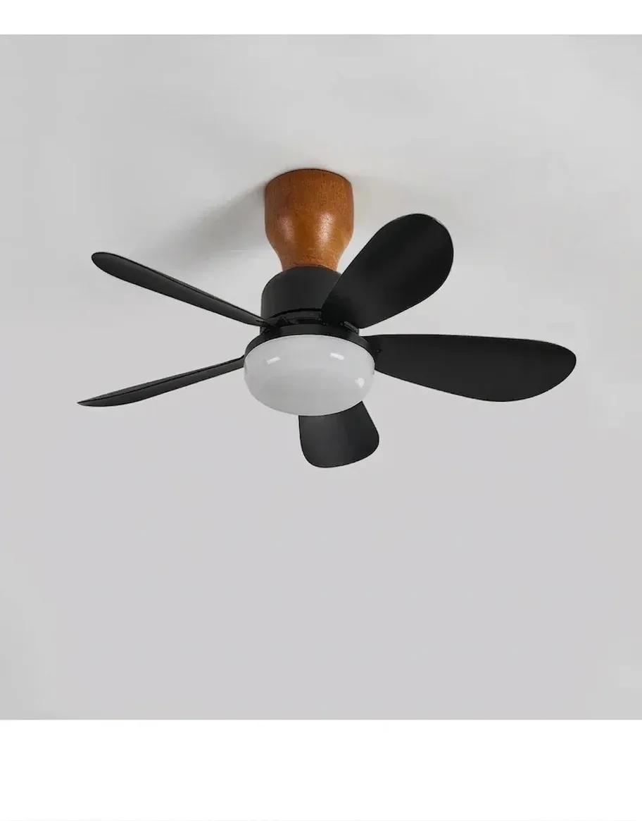 מאוורר תקרה מודרני שחור עם תאורת לד