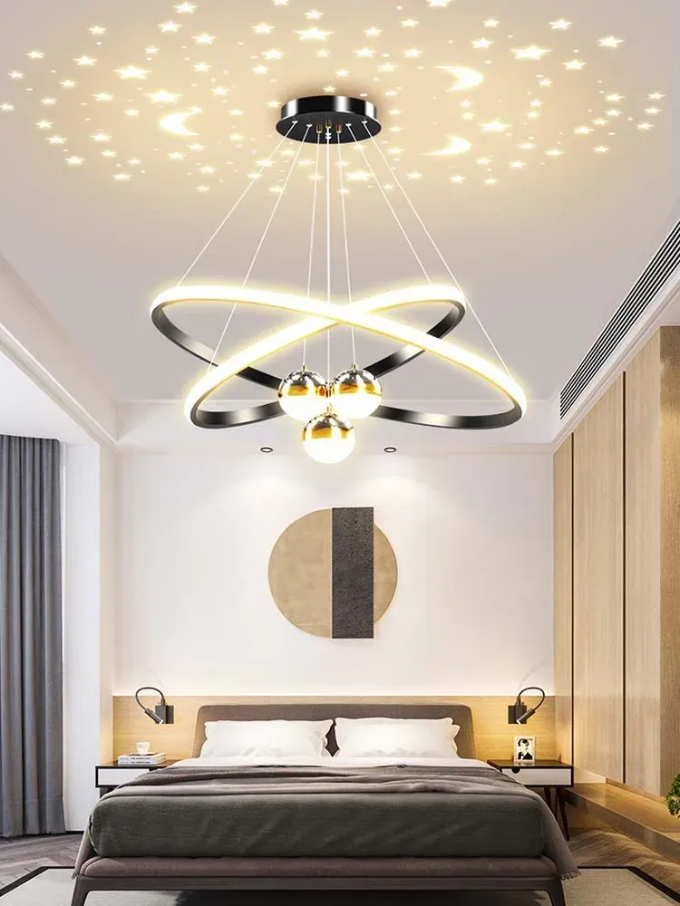 נברשת טבעות לד מודרנית לסלון