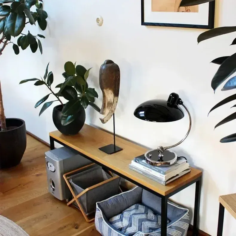 מנורת שולחן באוהאוס כרום מתכווננת