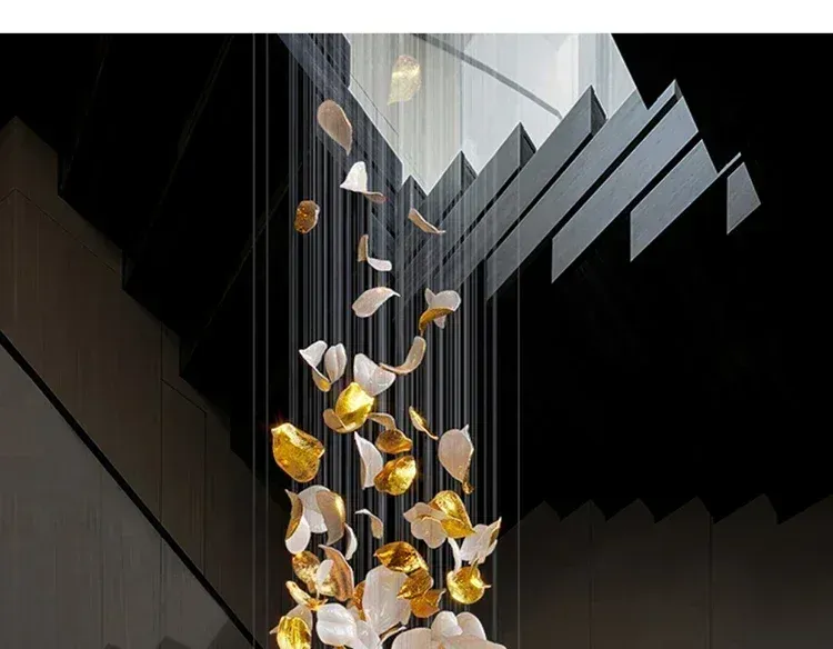 נברשת תלויה נורדית דמויית ירקן עם עלים דקורטיביים