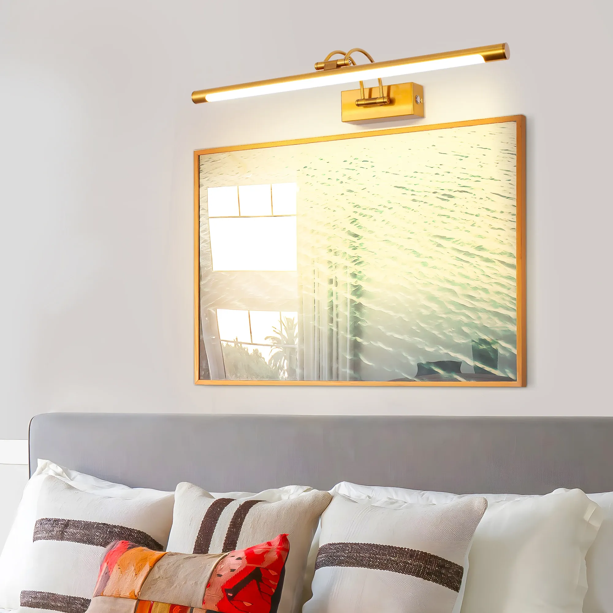 מנורת קיר מראה לד מתכווננת עם מגע