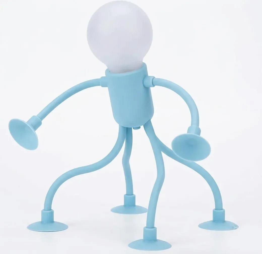 מנורת לילה גמישה עם כוסות יניקה