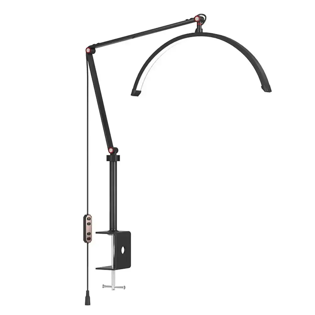 מנורת לד חצי ירח מקצועית לעמדת איפור