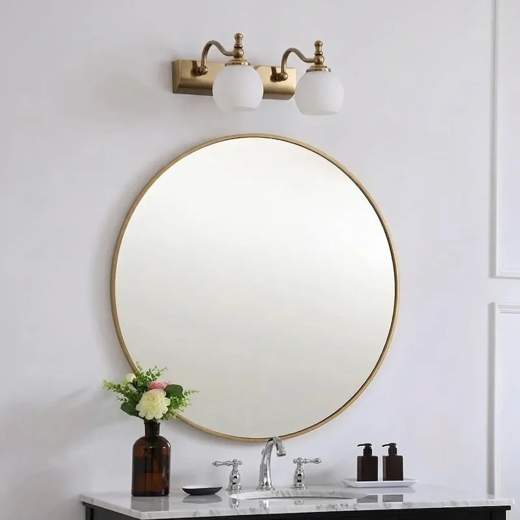 מנורת קיר מראה כפולת ראש פליז